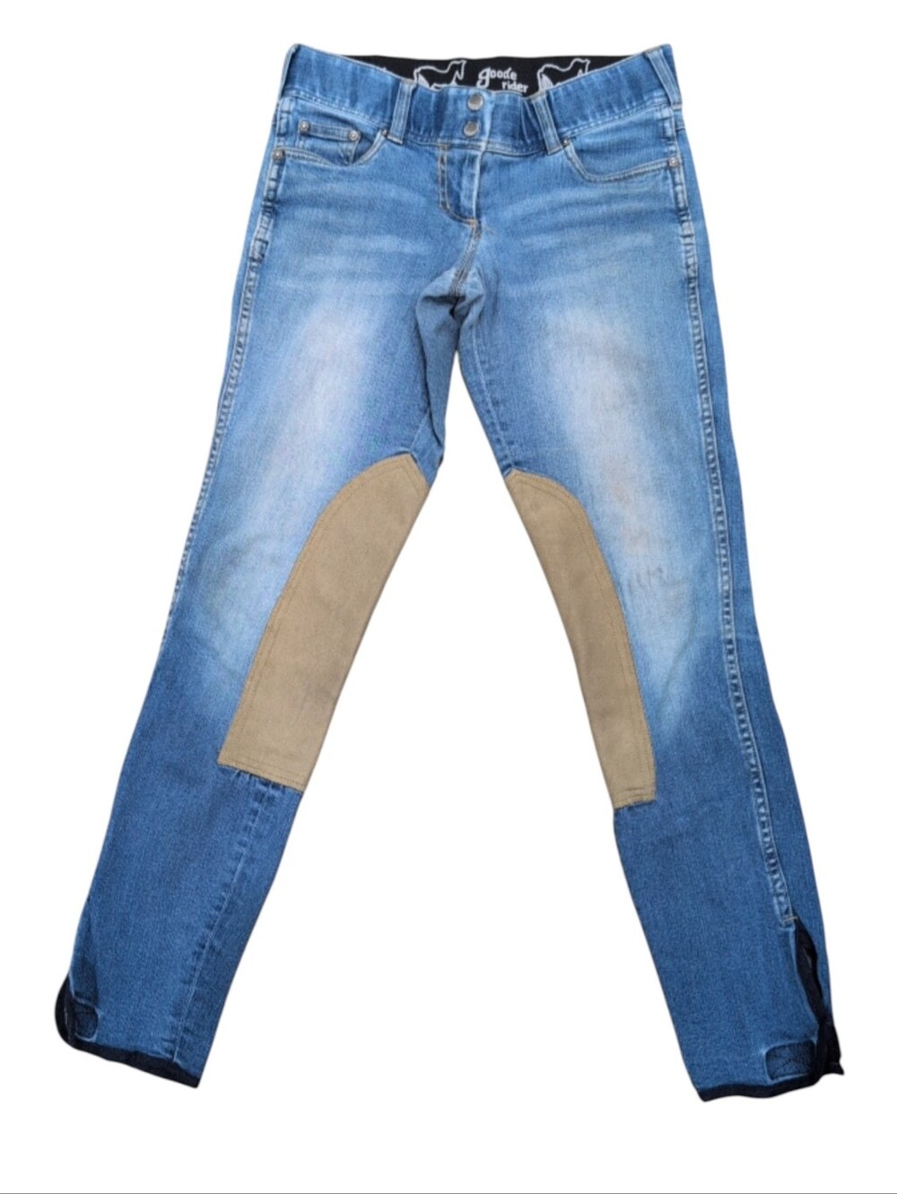 Goode Rider Women’s Blue Denim Riding Breeches size 26 R - Picture 2 of 9